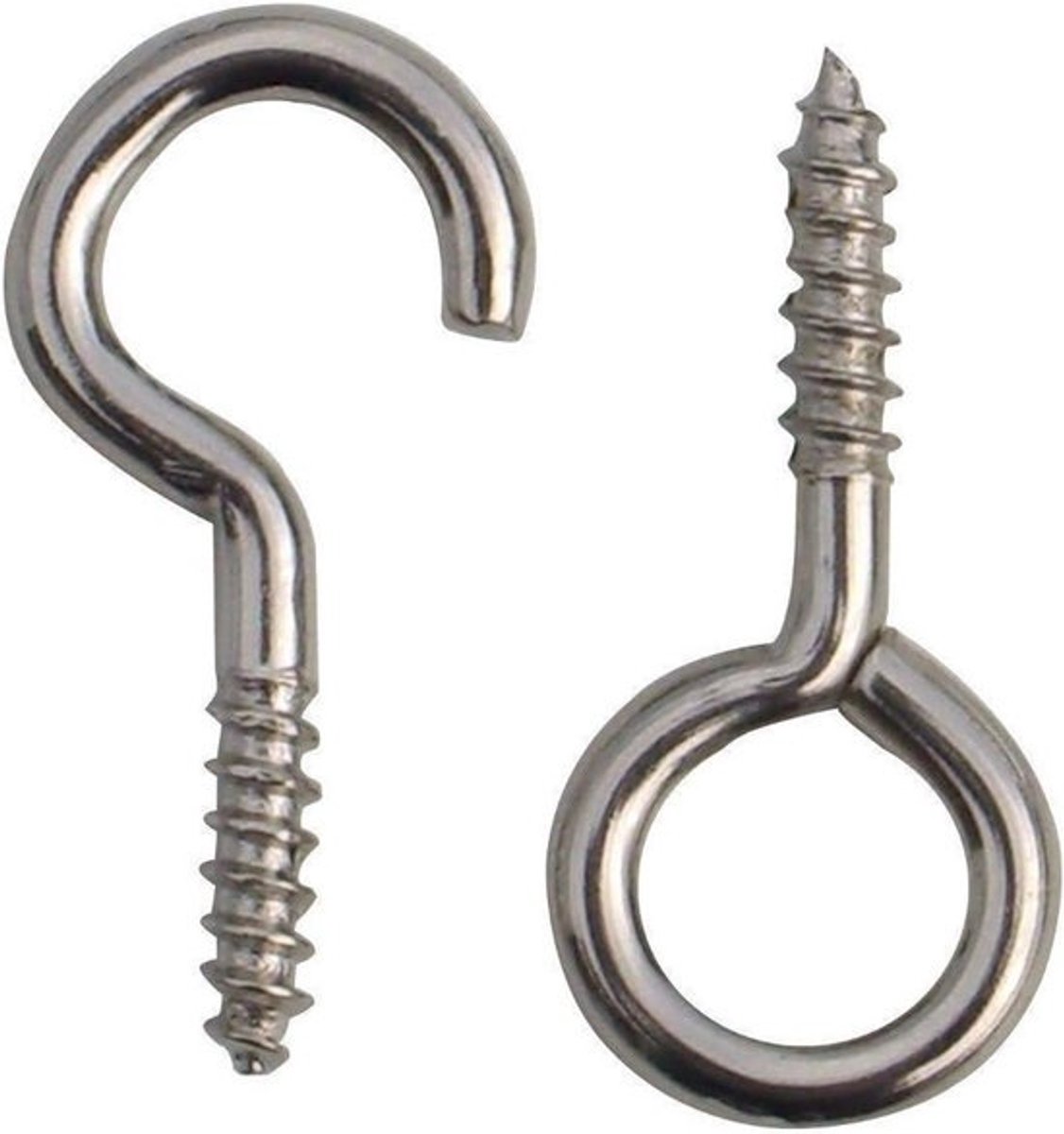 Gordijn Haken - Draad haken ogen - Gordijnen Ophangen - Nikkel Materiaal - 25 stuks - Nikkel