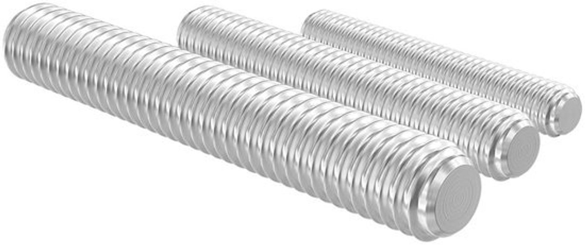 12 Stuks Draadstangen M6 x 70 mm Volledige Schroefdraad Roestvrij Staal
