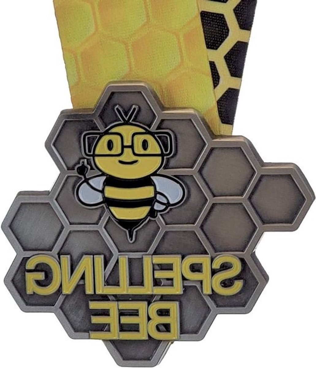 Honingraat Medaille - Onderscheiding Prijspenning - Academische Competitie - Uniek Nekband Ontwerp - 051 x 889 x 1016 cm - Zilver