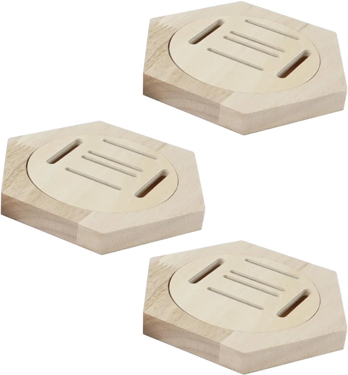 3 stuks houten displaystandaard, zeshoekige honingraatmedailles, opbergkoffer, hanger voor sport, hardlopen, alle soorten medailles, muur of bureau