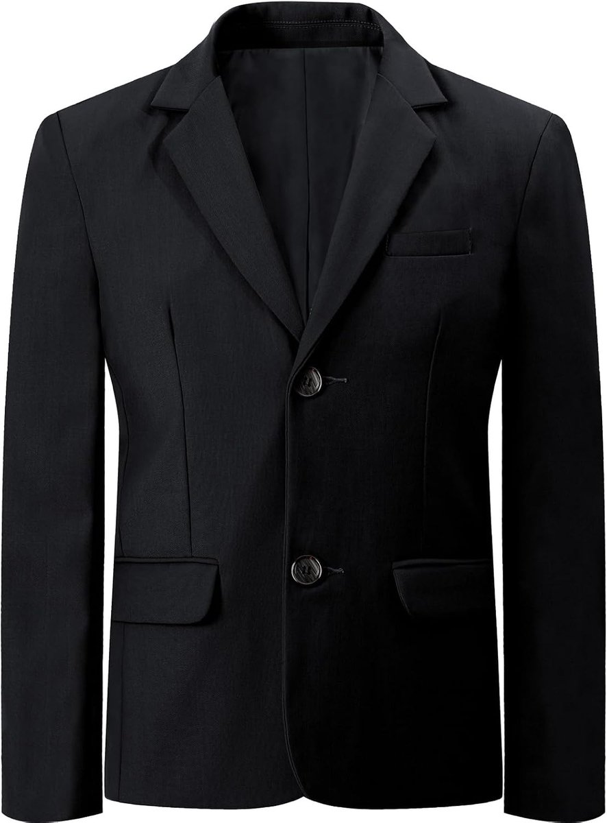 Mintgreen Jongens blazer, kind V-hals bruiloft regular fit pak jas, 128-164