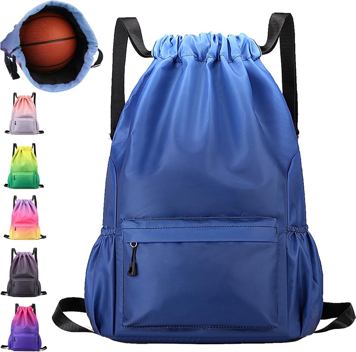 Sporttas voor dames en jongens, 25 liter, waterdichte sportrugzak, tas met trekkoord, tas voor gym, zwemmen, reizen