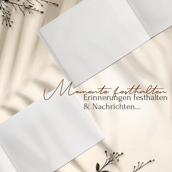 Premium gastenboek voor bruiloft, 120 pagina's premium papier, dik papier, het drukt niet door, vintage stijl, met gouden titel, ideaal voor bruiloften, jubilea, verjaardagen — afbeelding 5
