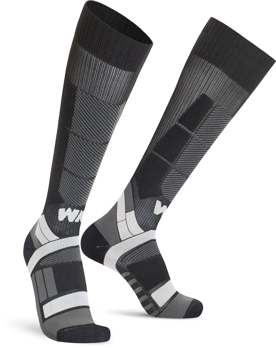 Worik - 2-Pack - Thermo Kniekousen - Smart Flow - Heren / Dames - antraciet - 40-43 - UPTK