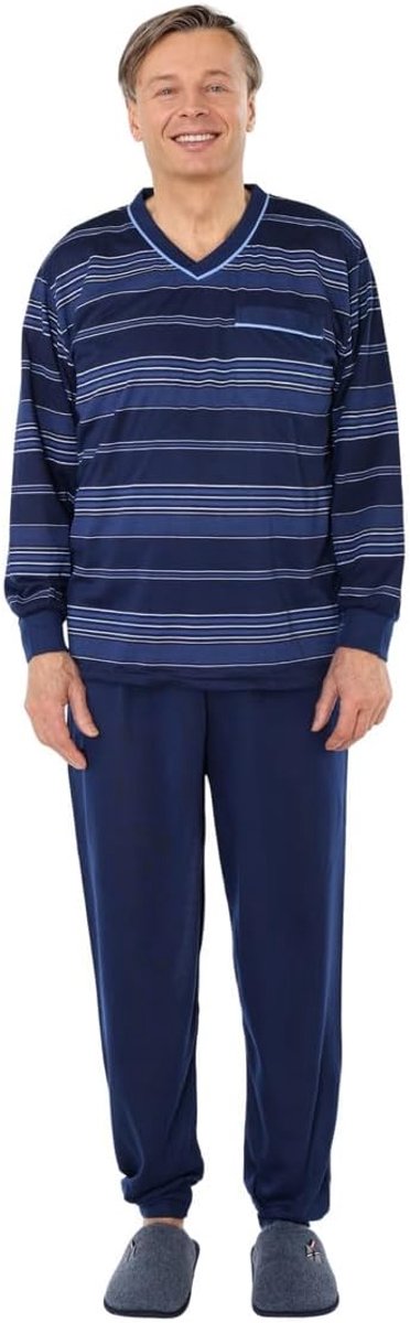 Pyjama voor heren, korte mouwen en lange mouwen, maat M tot XXXL
