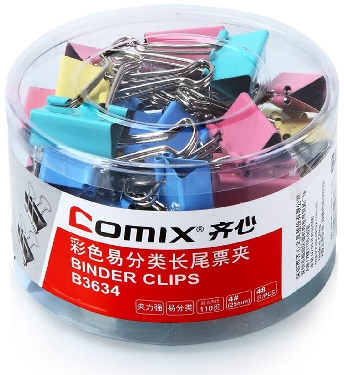 Comix binderclip 25 mm kleur