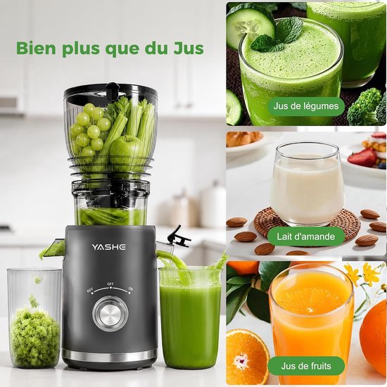 YASHE slowjuicer - 300 W - invoer 148 mm - omkeerfunctie — afbeelding 4
