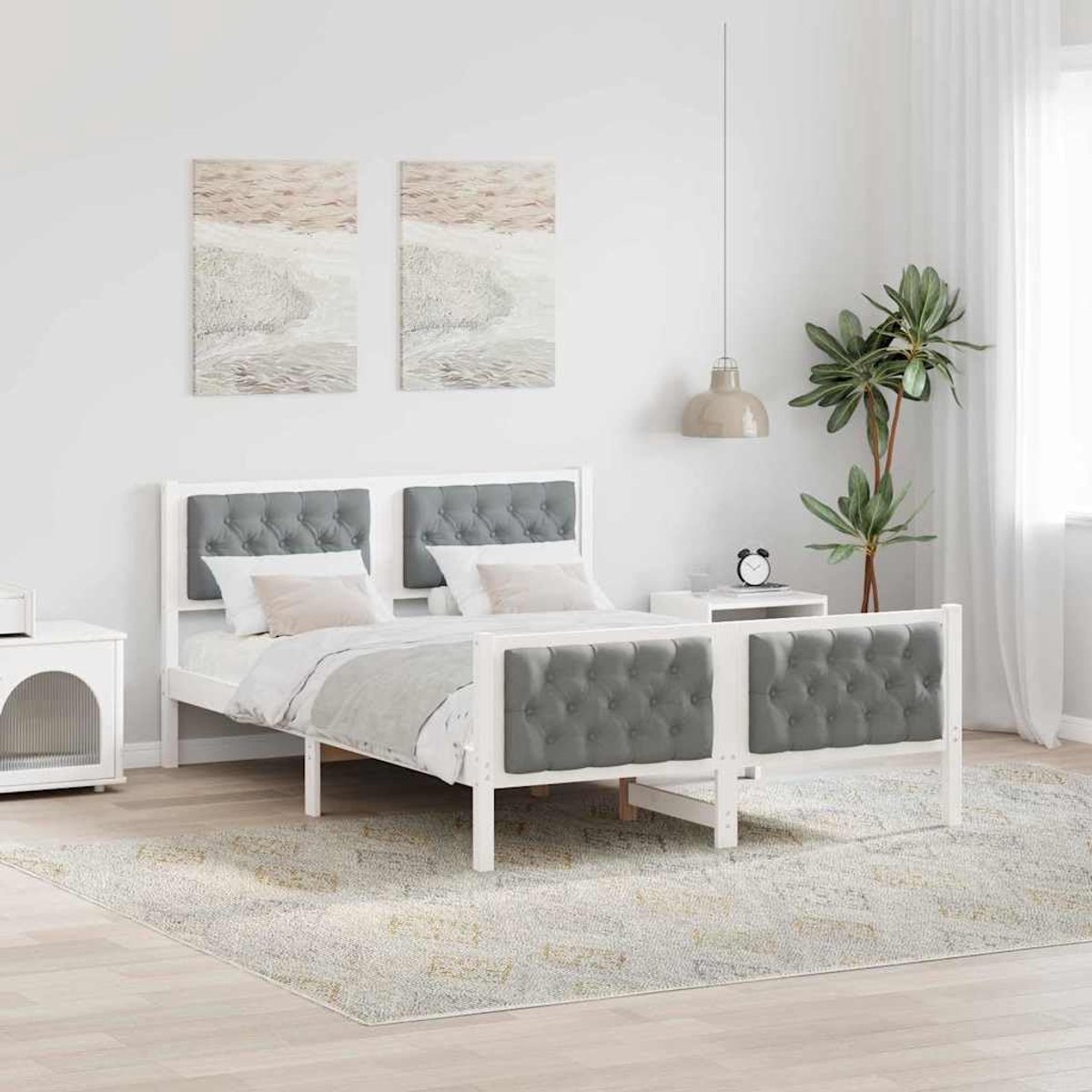 Grenenhout modern design 150x200 cm lichtgrijs