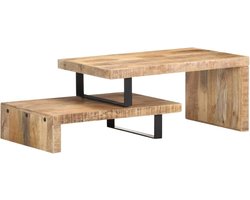 2-delige salontafelset in vintage design van massief hout, salontafel, design Vinrage van massief hout