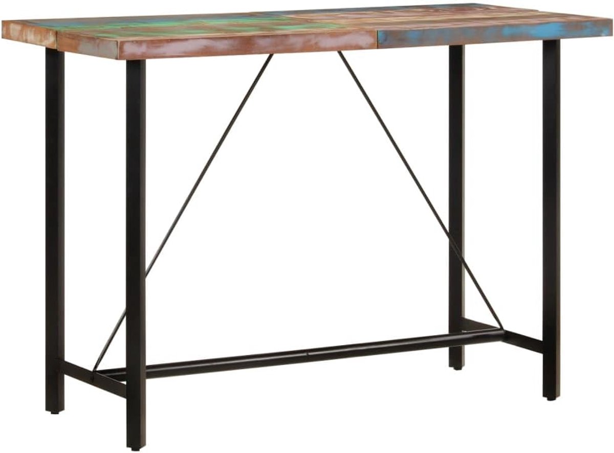 Gerecycled hout Eettafel Multikleur 150x70x107 cm