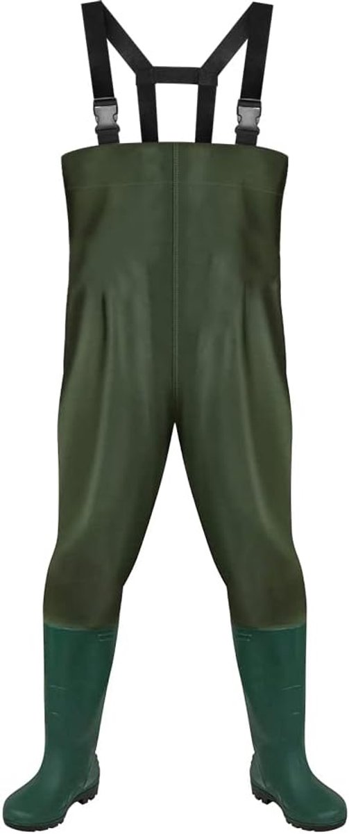 Waterdichte waterbroek voor heren, met laarzen, lichte waadbroek van neopreen van 70D nylon pvc-materiaal, voor vissen, boerderijen, tuinen