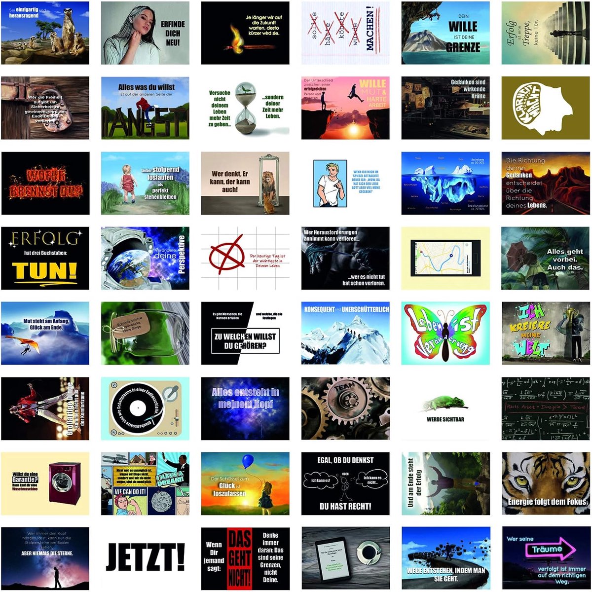 Je geen motivatie meer? 48 motivatiekaarten | Ansichtkaarten met citaten en spreuken helpen je!