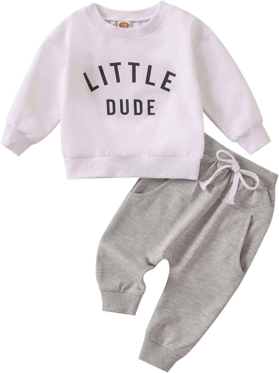 Kledingset Peuterkledingset Letterprint Pullover Sweatshirt Broek Outfits Baby Trainingspak