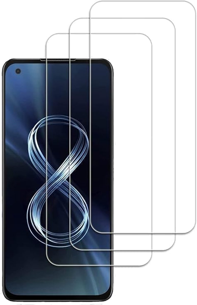 Screenprotector voor Asus ZenFone 8, 9H gehard glas, 3 stuks, ultra-helder, anti-vingerafdruk, displaybeschermfolie, geschikt voor ASUS ZenFone 8