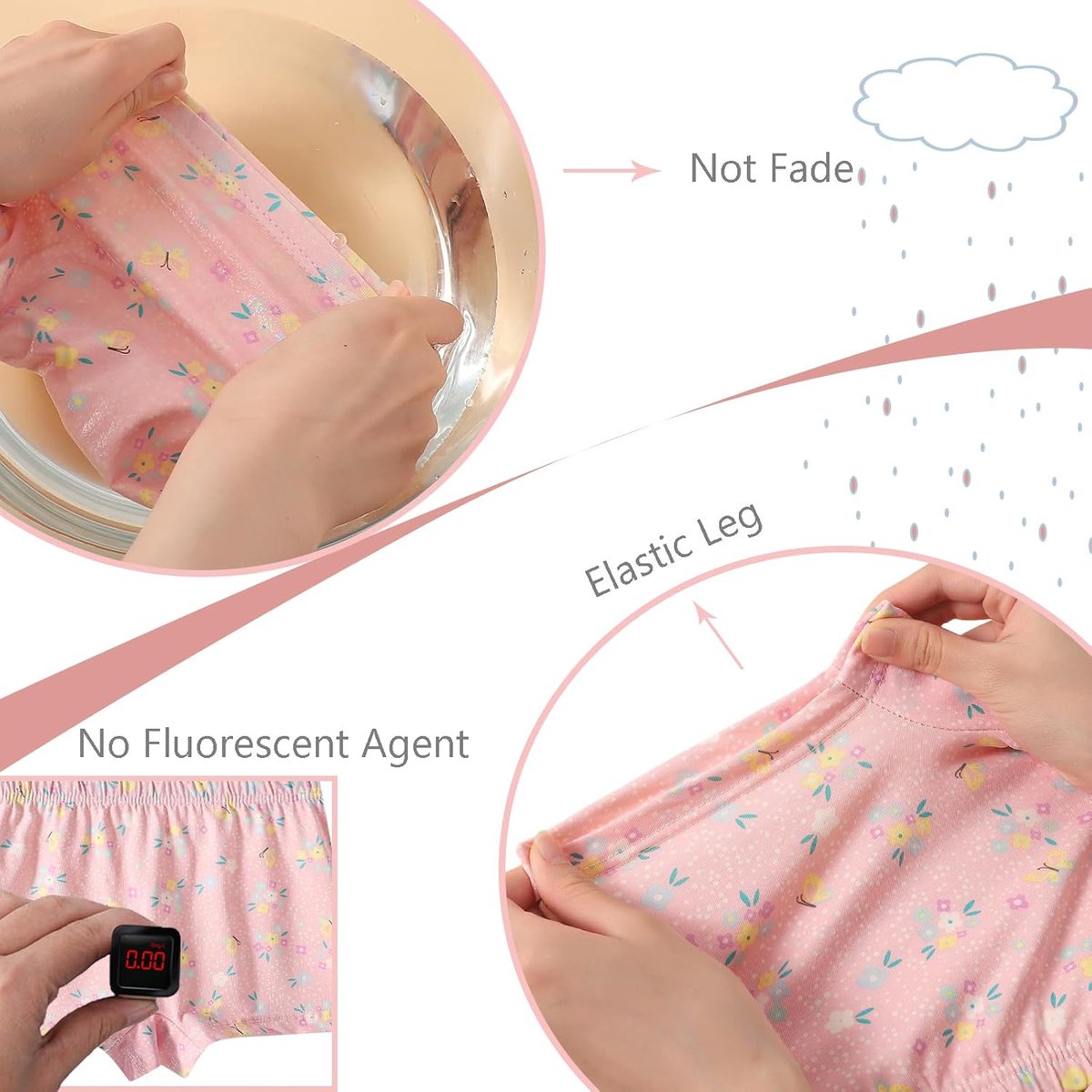 katoenen meisjesondergoed, verpakking van 12 stuks, comfortabele boyshort-slips in diverse kleuren, voor meisjes van 2-12 jaar