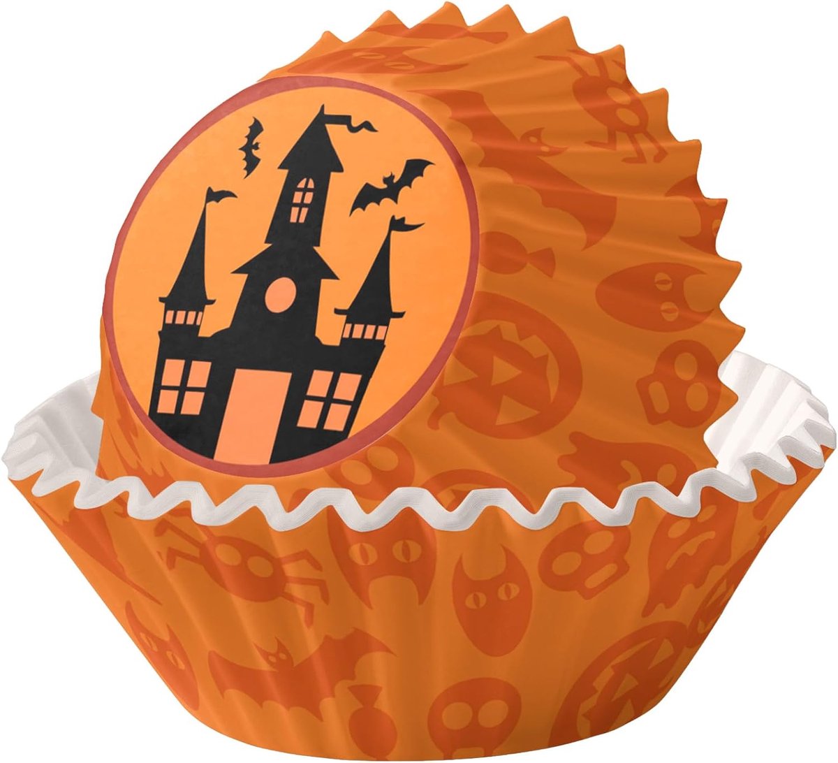 Papier bakken gevallen, kleine muffin cupcake kopjes, cake gevallen (oranje)