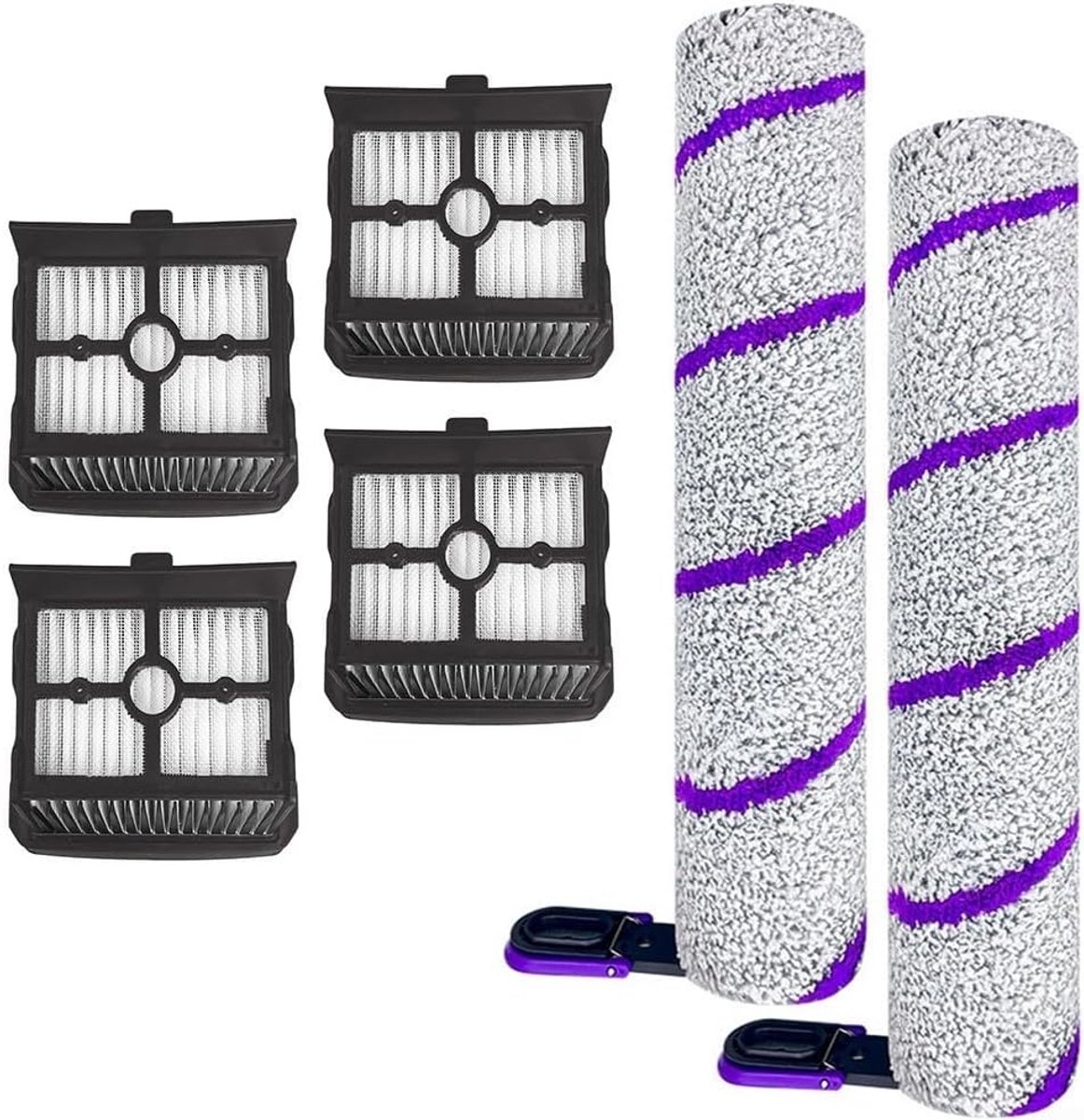 Brush Bar HEPA Filter voor X-Clean 10 Natte en Droog Stofzuiger (2 roller borstel 4 filters)