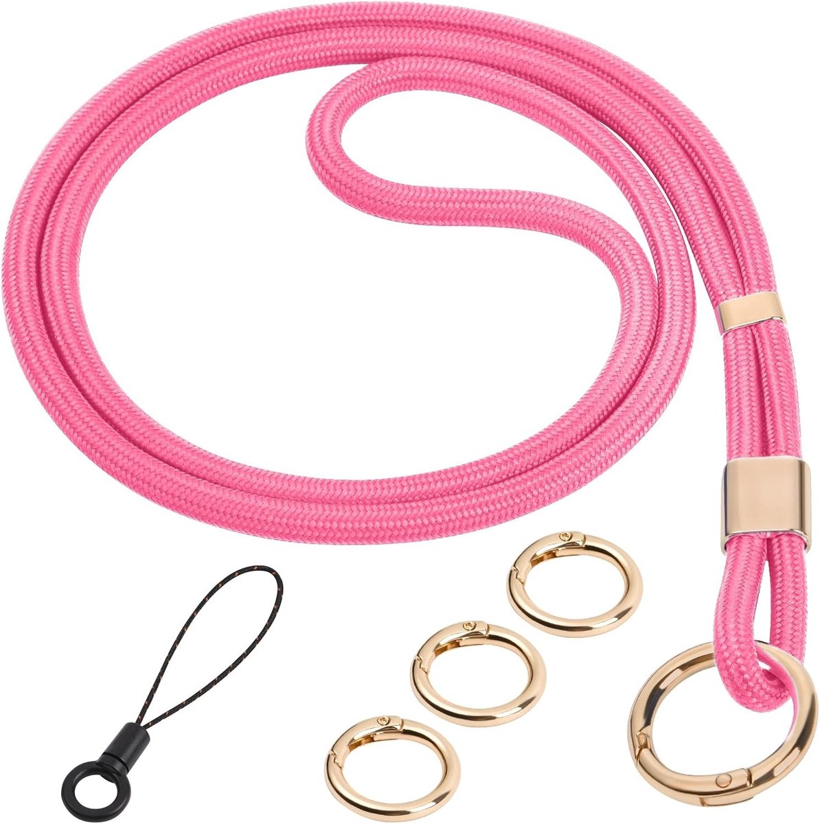 Nylon Lanyard voor Sleutels, Verstelbare Neopreen Halsbanden, Comfortabele en Duurzame Lanyards voor ID Kaarten, Badges en Portemonnees
