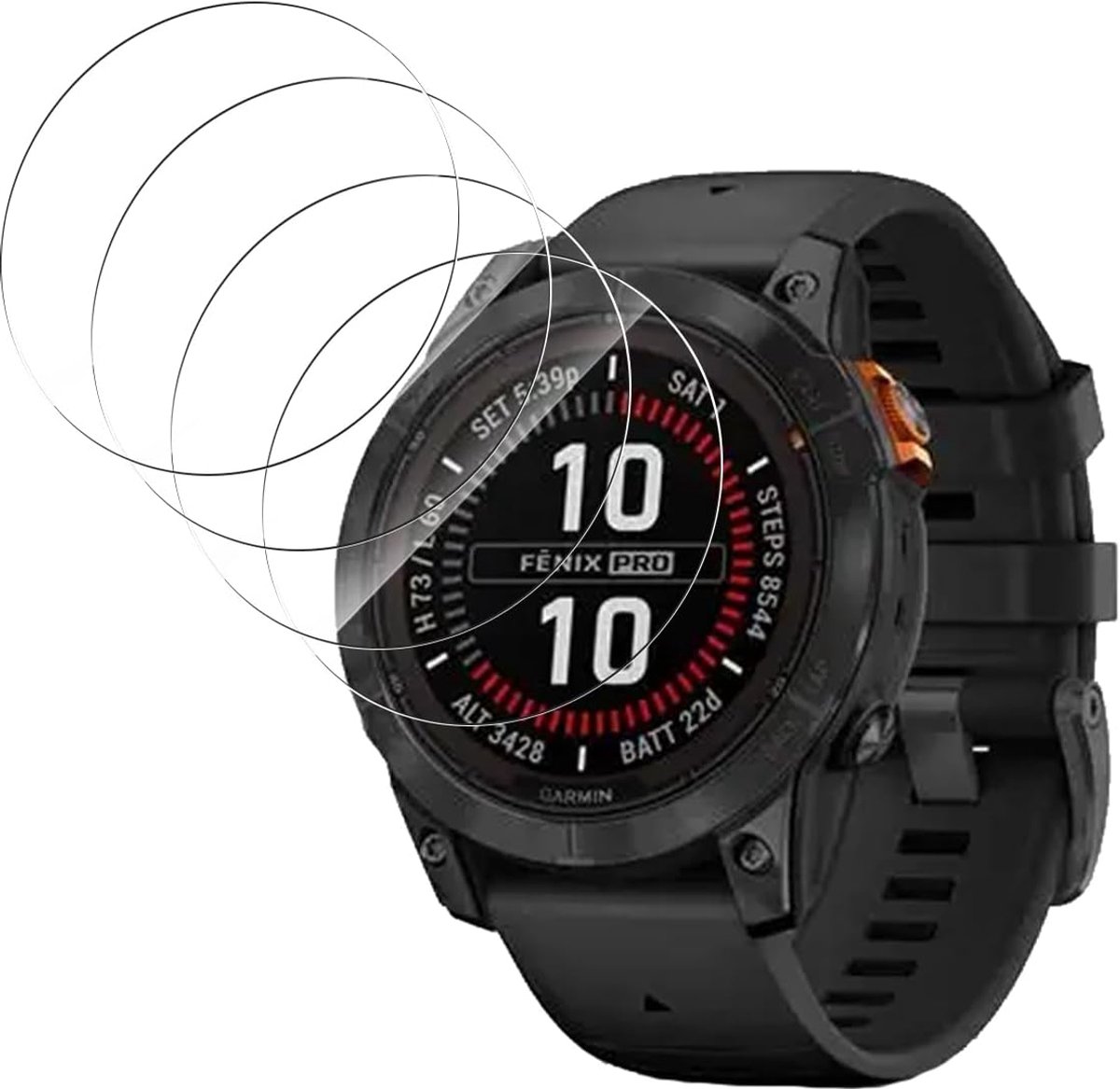 Displaybeschermfolie compatibel met Garmin Fenix 7 Pro/Epix Pro 47 mm, gehard glas, 4 stuks, hardheid 9H, gehard glas voor Garmin Fenix 7 Pro/Epix Pro 47 mm