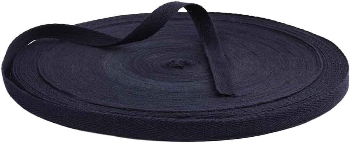 Riem twill 100% katoen riem 20 m Herringbone Tape Ribbon Cotton Twill Tape Ribbon katoen biasband naadband katoenen band decoband voor doe-het-zelf handwerk marineblauw 20 mm