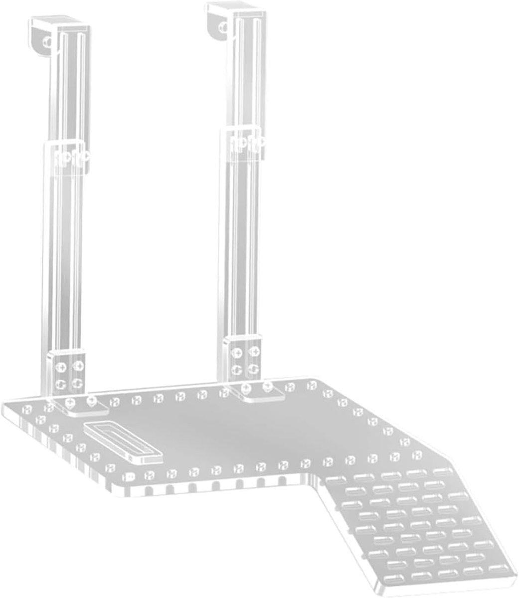Dailygoods- Schildpaddenhabitat Ultra-transparant - Zonneplatform met Voederbak - Klimrek - Antislip Ontwerp - Geschikt voor Kleine Waterreptielen - M