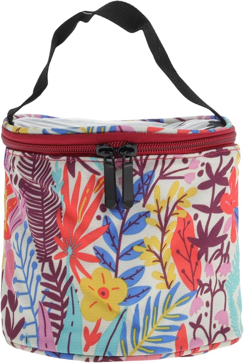 Dailygoods- Garentas - Organizer voor brei- en haakaccessoires - Opbergtas voor mini-garens - Gebreide tas - Diameter 13 cm - Hoogte 14 cm