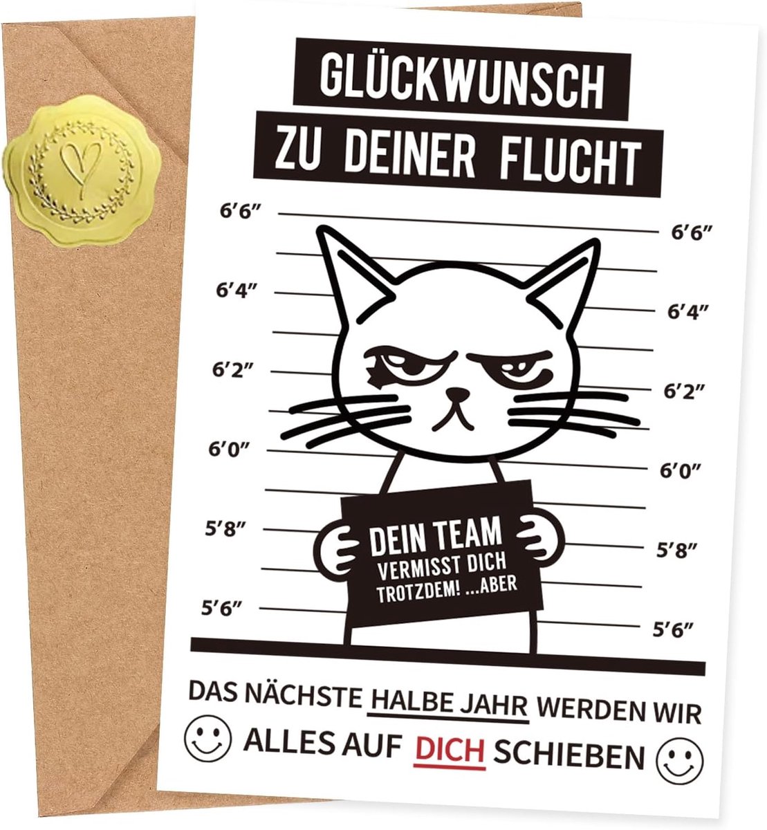 Dailygoods- Afscheidskaart Warm Ontwerp - Afscheidskaart Collega's - Wenskaarten Set - Afscheidskaart Bedankt - Afscheidskaart Pensioen - Hoogwaardige
