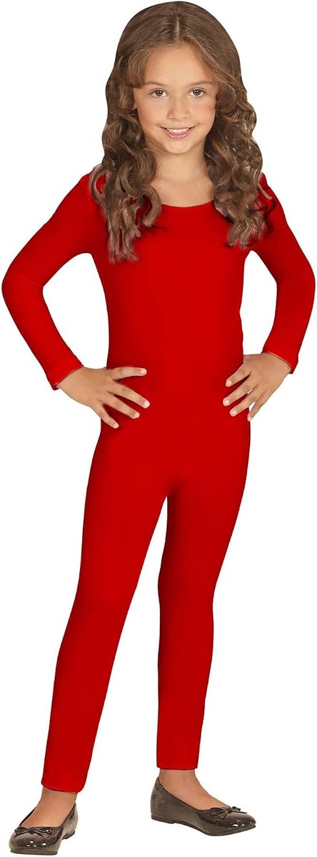 Unisex kindertrainingspak, carnaval, dansers, vlinders, themafeesten, maat 4-7 jaar, rode kleur
