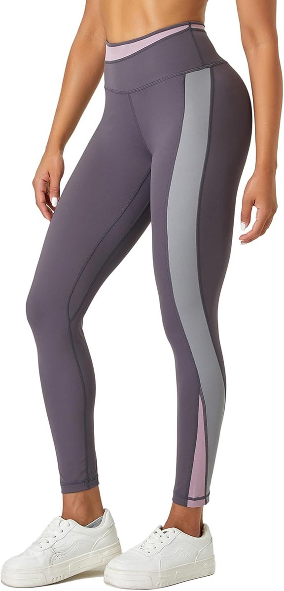 Sportlegging voor dames, met zakken, ondoorzichtig, hoge taille, sportlegging, fitnessbroek, hardloopbroek, gymlegging