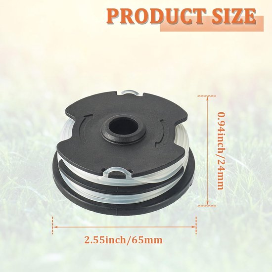 Reservedraadspoel voor LIDL Parkside grastrimmer PRT 550 A1, A3; PRTA 20-Li A1, B2, C3 reservespoel (3 reservespoelen voor trimmer) — afbeelding 2
