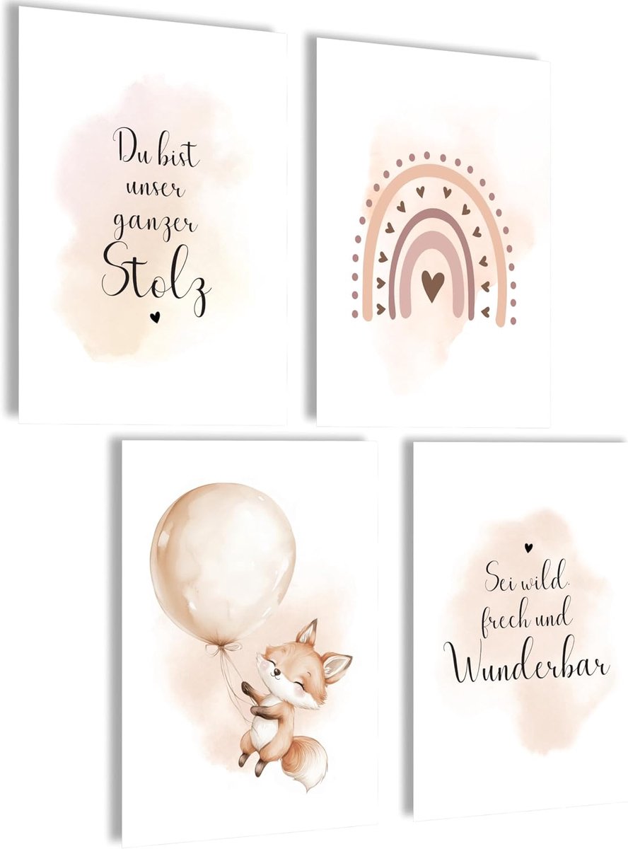Afbeeldingen kinderkamer jongens babykamer posterset wandafbeeldingen meisjes decoratieve afbeeldingen voor kinderkamer decoratie