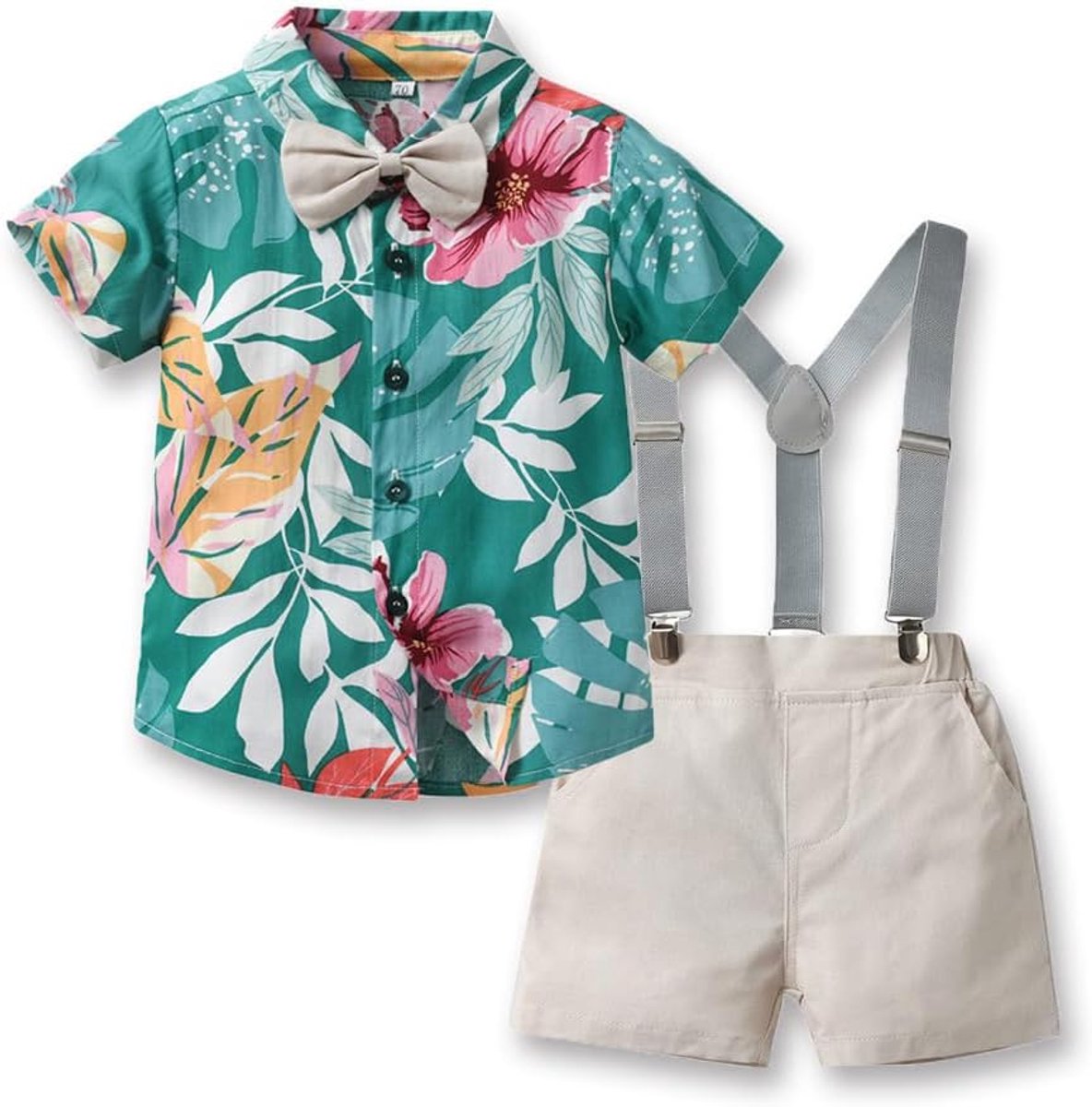 Zomerkleding voor baby's, jongens, Hawaiiaanse kleuters voor peuters, kinderen, gentleman, jumpsuit, kleding, pak, strand, vakantie, party, hemd en shorts