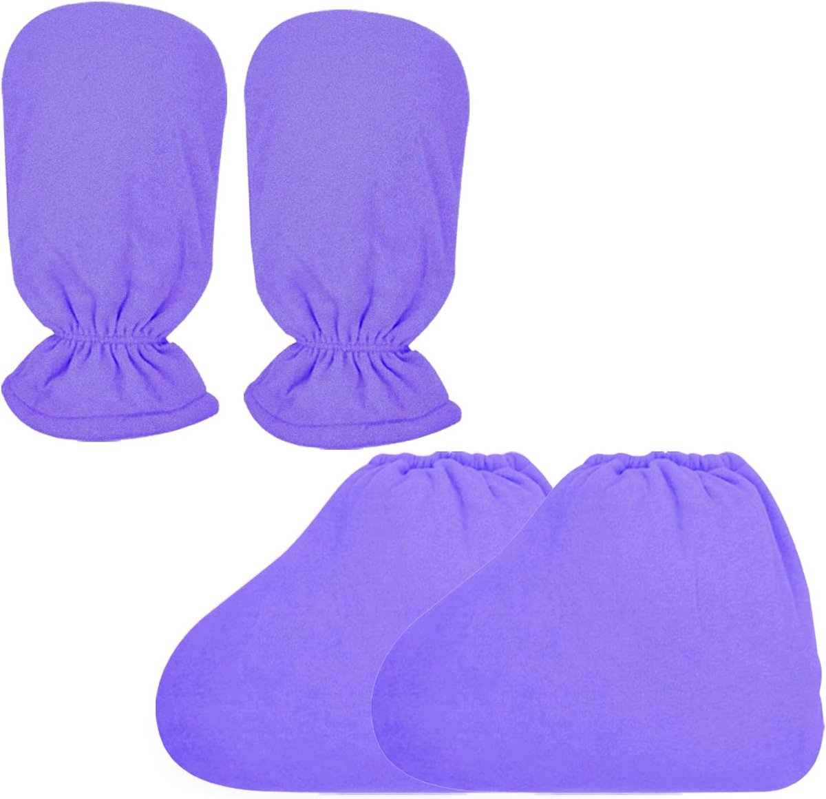 2 paar paraffinewashandschoenen, badhandschoenen, badhandschoenen, paraffinewas, paraffinewas, accessoires voor SPA en warmtetherapie (violet)