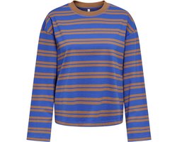 Only T-shirt Onlfreja L/s Stripe Top Cc Jrs 15378328 Turkish Sea/freja Thim Dames Maat - M