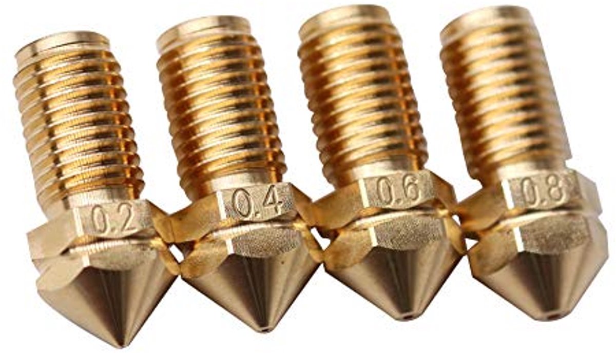 4-pack 3D-printer reserveonderdelen messing print kernen mondstuk pakket compatibel met 3,0 mm Ultimaker 3 Extended Ultimaker3 Ultimaker S5 3D-printer