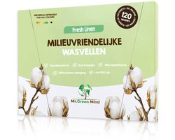 Milieuvriendelijke Wasstrips 120 Wasbeurten Fresh Linen Wasmiddeldoekjes Wasvellen Wasmiddel Voordeelverpakking incl. wasverzachter wasdoekje
