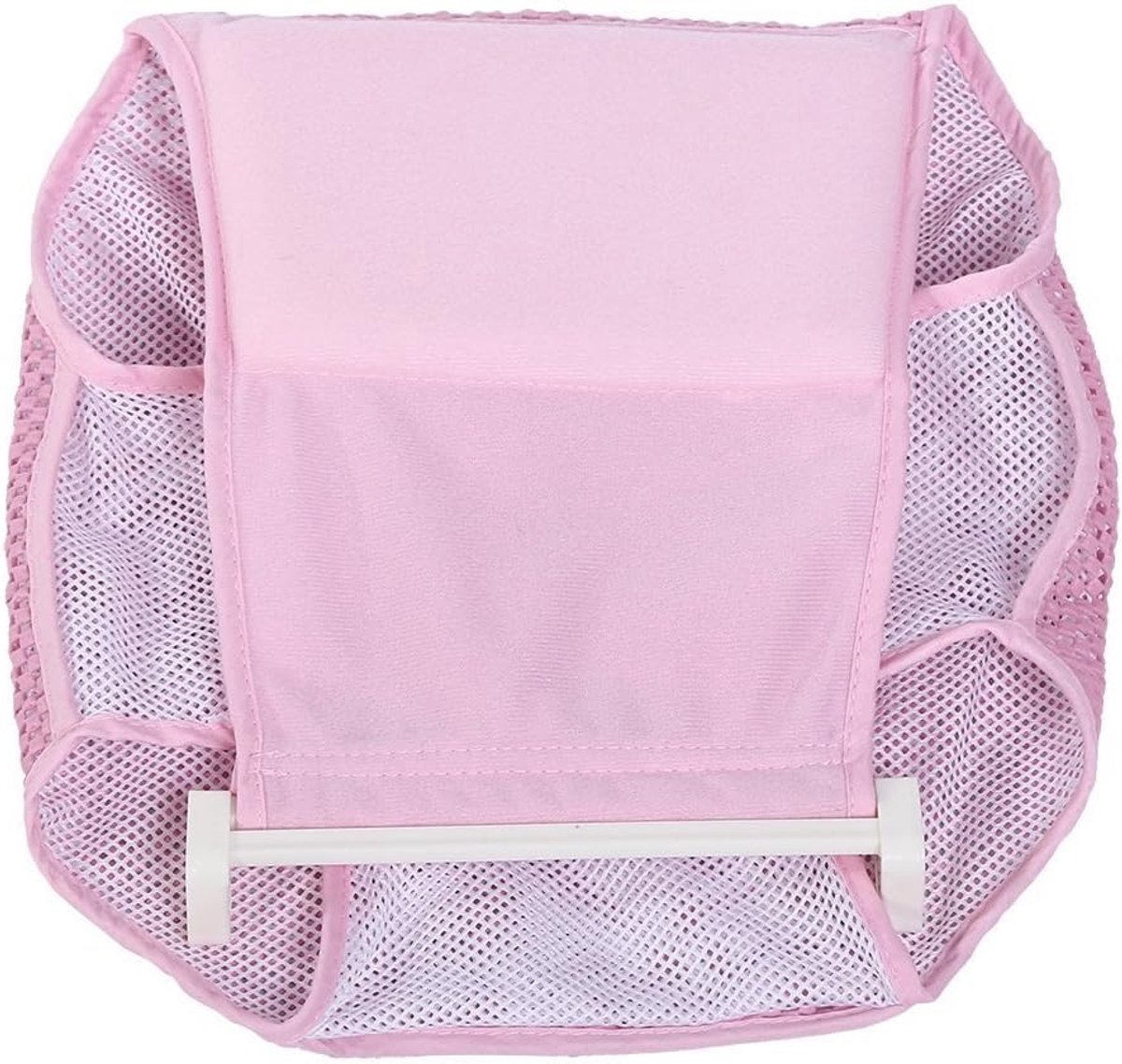 baby badnet veiligheid badkuip zitsteun net kruisvorm verstelbare mat pad baby peuter douche wieg katoen (kleur: roze)