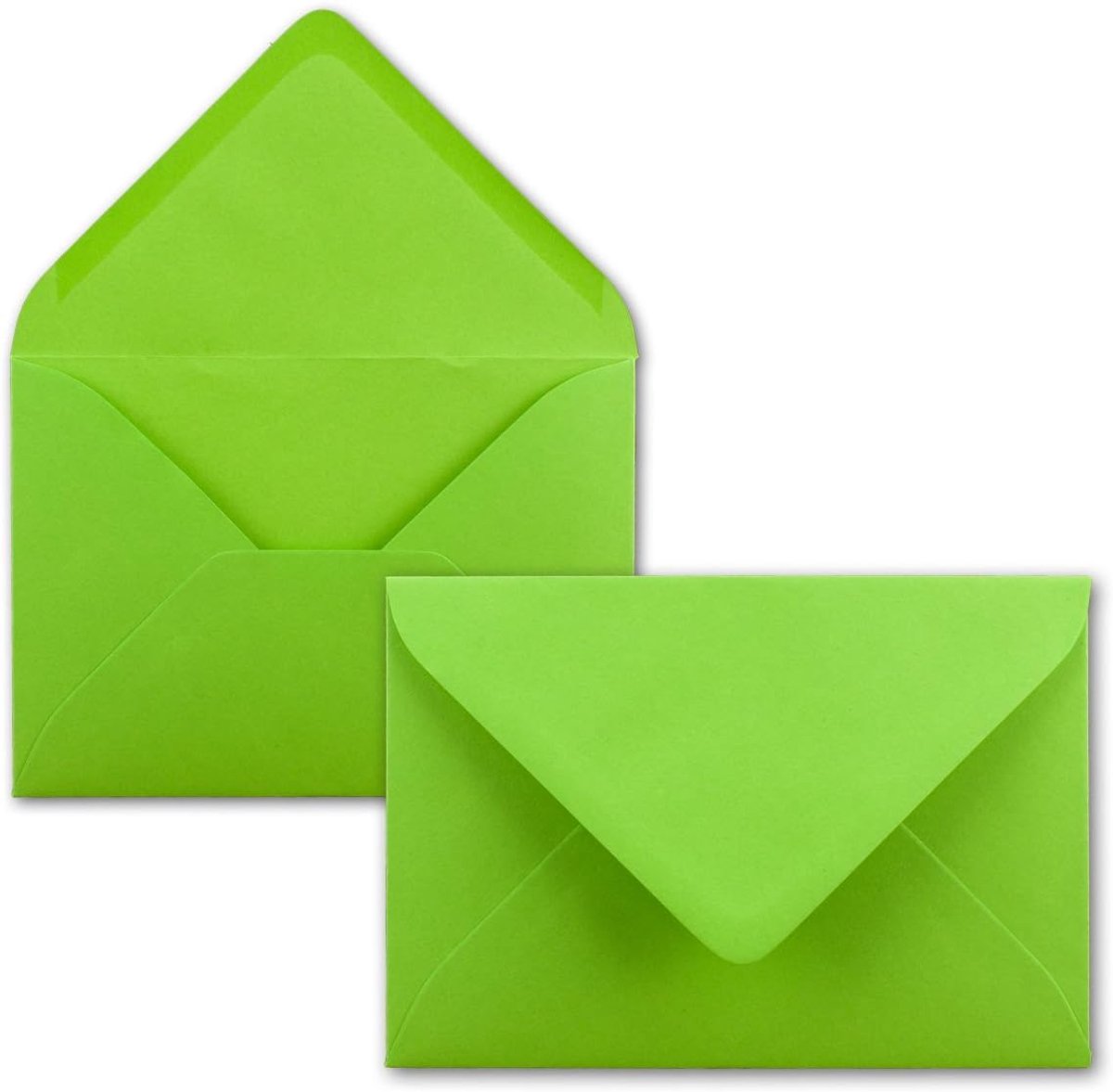 100 stuks // DIN C5 enveloppen, zware kwaliteit - zeer stabiel - 110 g/m², 220 x 154 mm, natte kleefing, spitse klep, kleur lichtgroen // uit de serie FarbenFroh van Neuser.