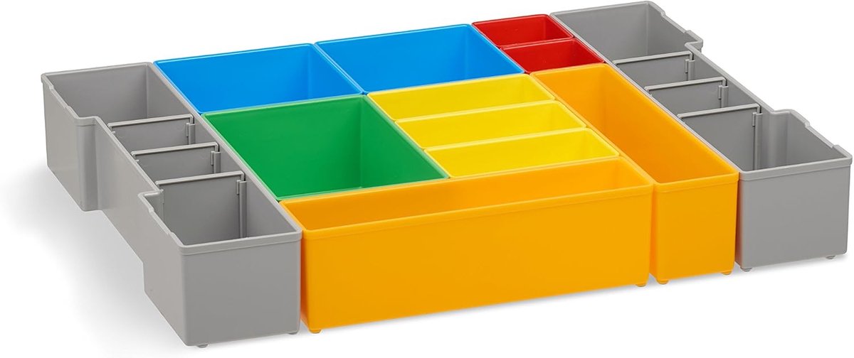Assortimentsdoos voor kleine onderdelen van kunststof | Bosch Sortimo L-Boxx 102, inzetbakjesset H3 | Eersteklas sorteerbakjes voor kleine onderdelen | Lege gereedschapskist