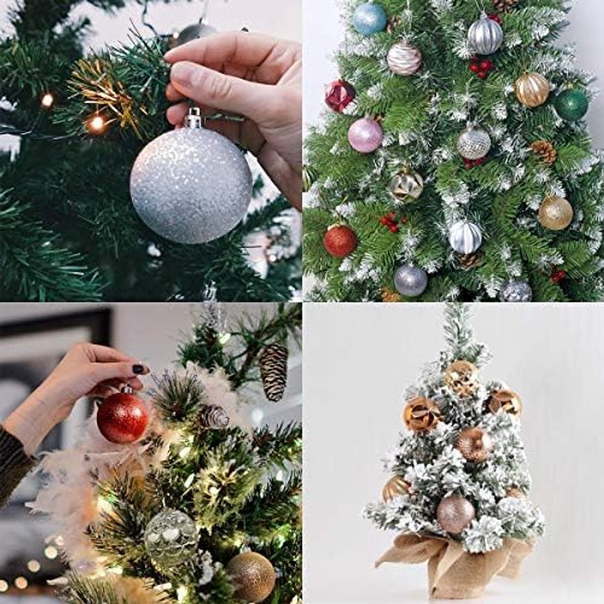 Kerstballen Onbreekbaar Ballen Xmas Boom kerstballen Opknoping Bal Kerstboom Decoraties Grote Opknoping Bal voor Festival Party Bruiloft Decoratie (Groen)