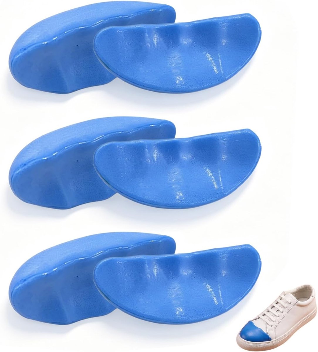3 paar inlegzolen voor te grote schoenen, vulinzetstukken voor tenen, halve inlegzolen damesschoenen, adapterpads voor te grote schoenen (S-3)