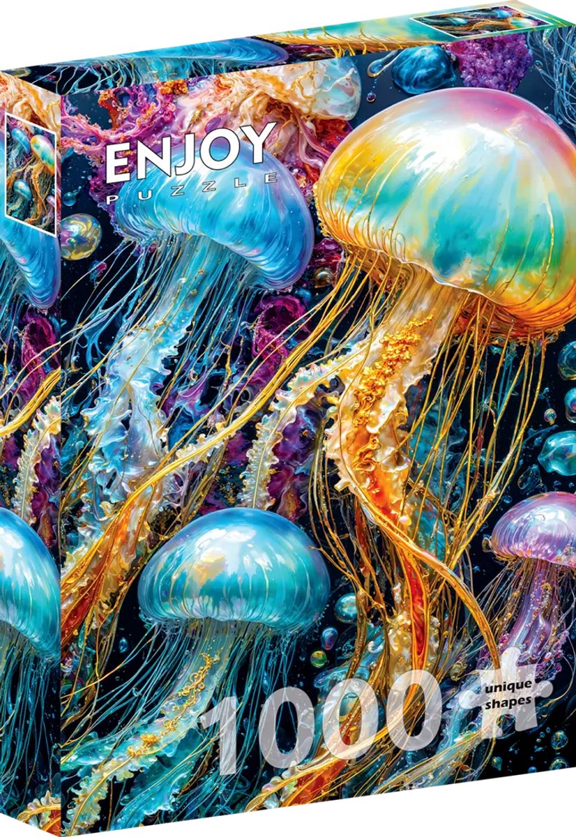 Enjoy Puzzle legpuzzel Jellyfish Glow 1000 stukjes oceaan dieren.