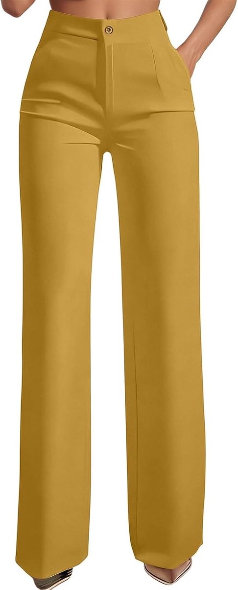 Damesbroek, hoge taille, Palazzo, cargo, joggen, harembroek, comfort, zacht, los, breed, rechte snit, chic, elegant, vrije tijd, zomer, A6