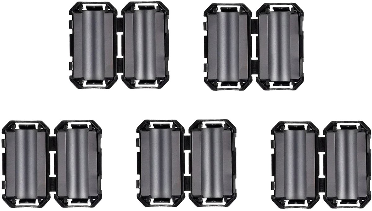 Suppressor Kabelklem Zwart Clip Type Ferriet Ring RFI EMI voor 9mm (Pack van 5)