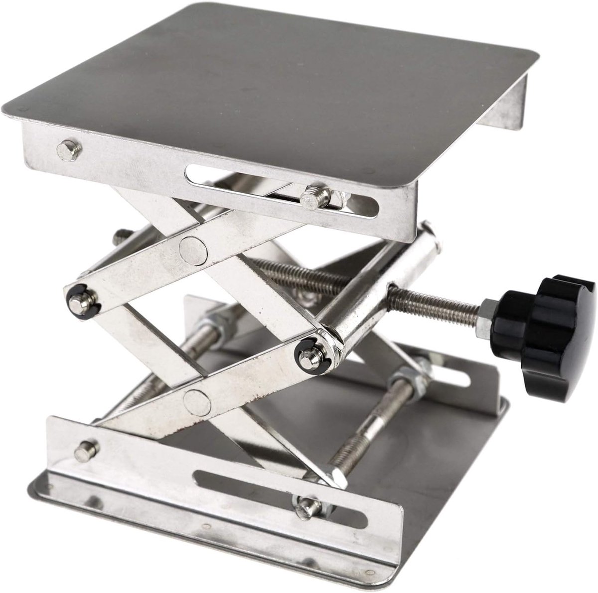 Laboratoriumstandaard 100x100mm - RVS - Schaarlift - Geschikt voor laboratoriumgebruik