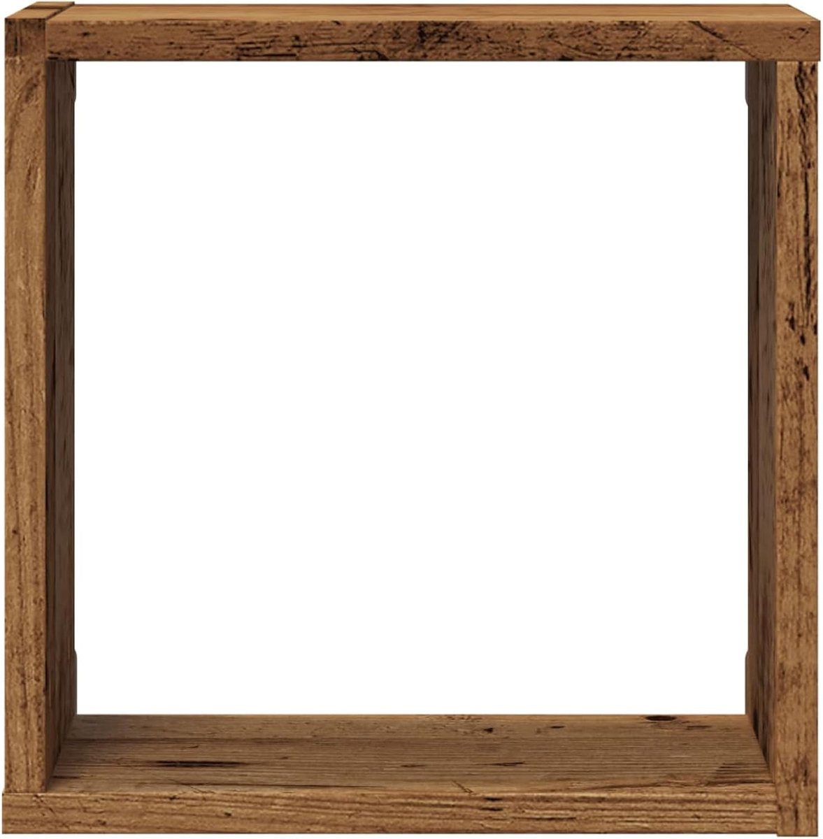 Zwevende wandplanken voor de muur, kubus wandplanken 6 stuks. Oud houtlook 30x15x30 houten wandplanken, modern design - opbergruimte - stabiele constructie voor slaapkamer, keuken, woonkamer
