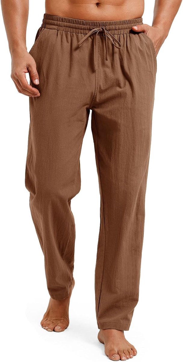 Middeleeuwse broek voor heren, Viking, renaissance, piratenbroek, cosplay, kostuum, steampunk, linnen broek, effen, strand, vrijetijdsbroek, lichte vintage broek