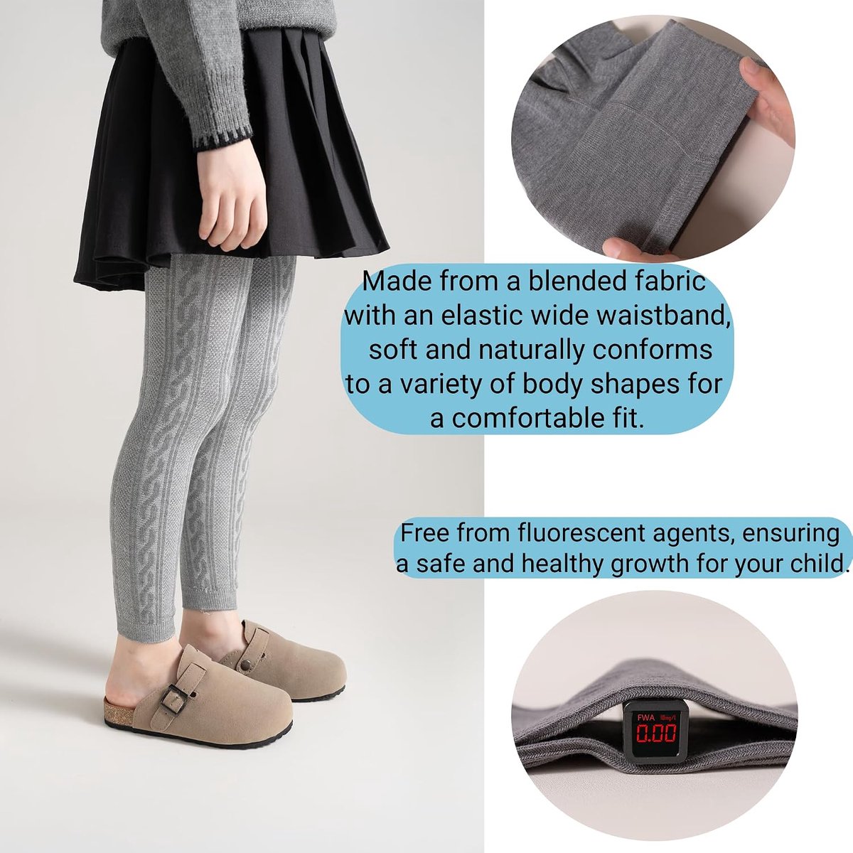 Panty's voor meisjes, set van 2 danspanty's in klassieke kleuren, ideaal voor actief spelen en stijlvolle outfits