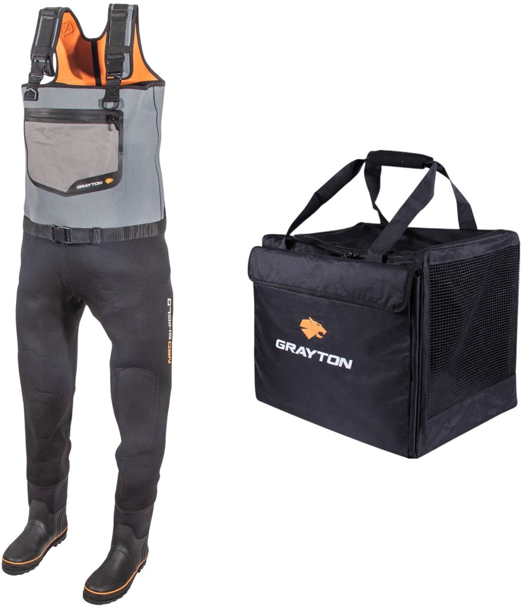 Grayton NeoShield Waadpak 43/44 + Wader Bag - Waadpak