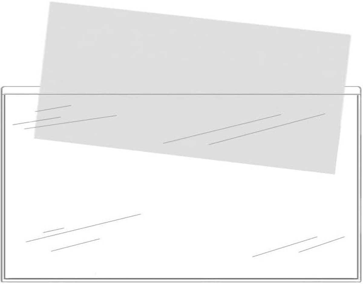 Transparante zakken, DIN A4, A5 of A6, smalle zijopeningen, 20 of 100 stuks, transparante vakken voor sorteren, rechthoekige vakken voor documenten, brochures, flyers, foto's, kaarten